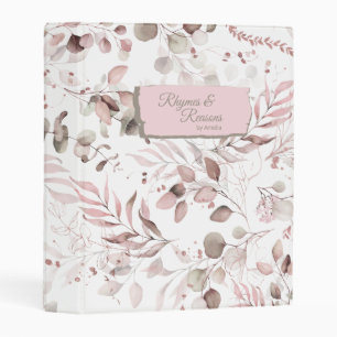 Dreamy Foliage Pattern Blush ID817 Mini Binder