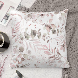 Dreamy Foliage Pattern Blush Pink ID817 Throw Pillow
