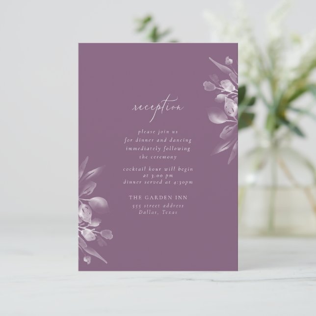 Dreamy Foliage Reception Insert Card (Standing Front)