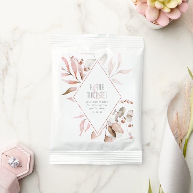 Dreamy Foliage Wedding Blush Pink ID817 Margarita Drink Mix (Wedding)