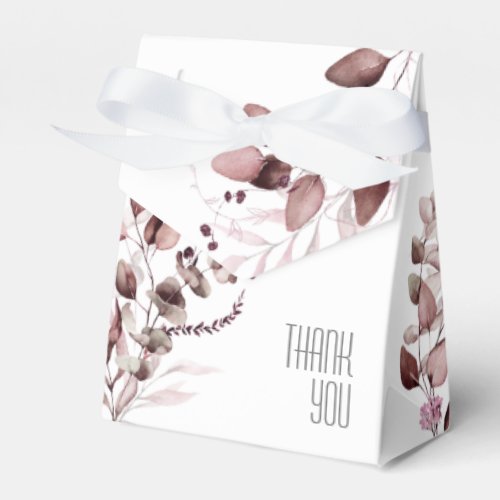 Dreamy Foliage Wedding Burgundy ID817 Favor Boxes