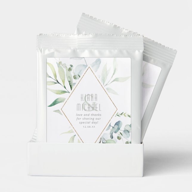 Dreamy Foliage Wedding Green/Blue ID817 Margarita Drink Mix (Pair)