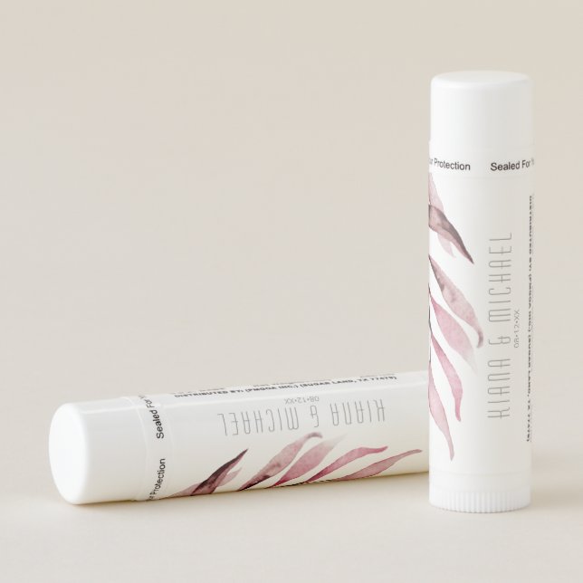 Dreamy Foliage Wedding V2 Burgundy ID817 Lip Balm (Rotated Right)