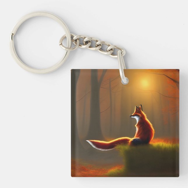 Dreamy Fox Keychain (Front)