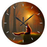 Dreamy Fox Large Clock