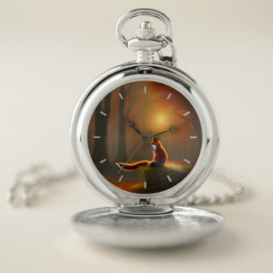 Dreamy Fox Pocket Watch