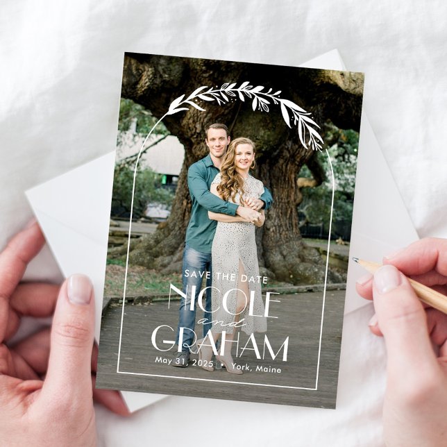 Dreamy Frame Editable Color Save The Date Card (Creator Uploaded)