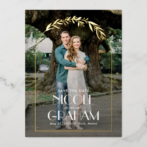 Dreamy Frame FOIL Save The Date Postcard