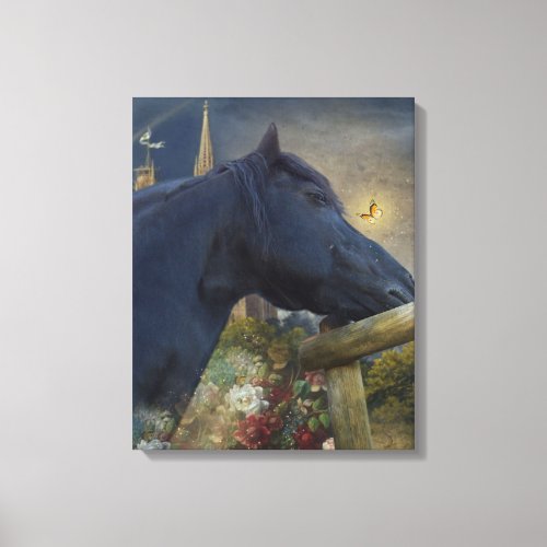 Dreamy Friesian _ Wrapped Canvas