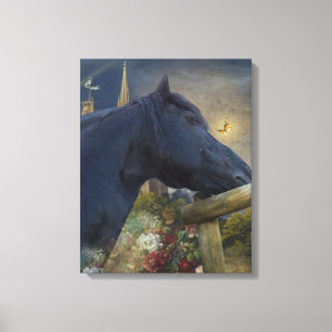 Dreamy Friesian - Wrapped Canvas Print