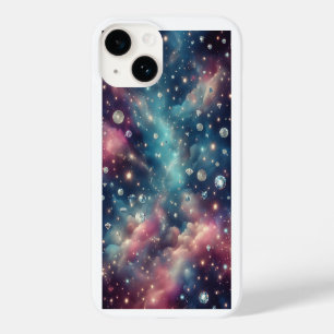Dreamy Galaxy Diamond Space Glitter Stars Pastel N Case-Mate iPhone 14 Case
