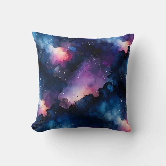  Dreamy Galaxy Night Sky Throw Pillow (Front)