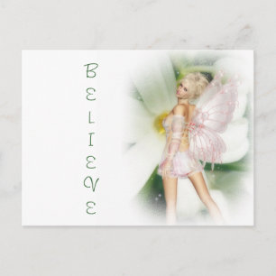 Dreamy garden fairy postcard