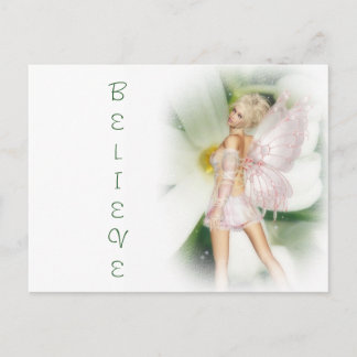Dreamy garden fairy postcard