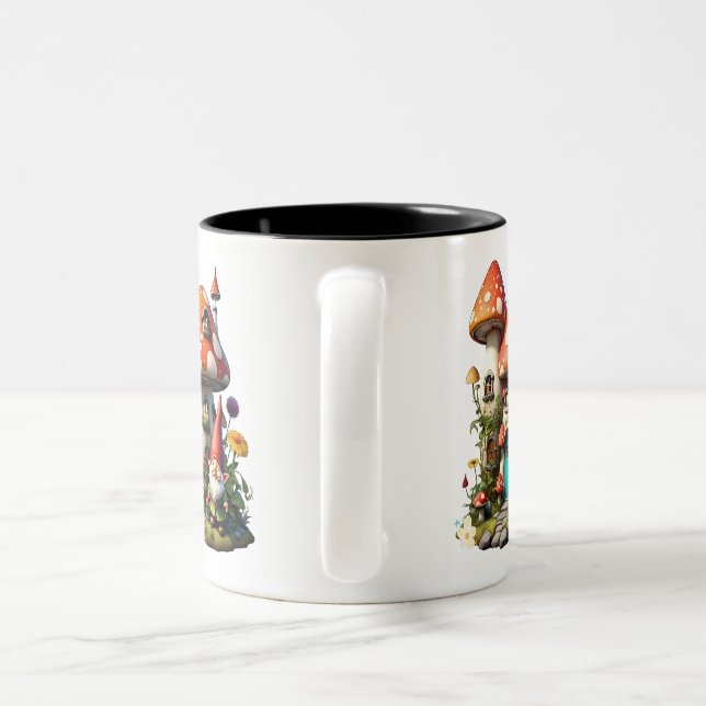 "Dreamy Garden Scene" Two-Tone Coffee Mug (Handle)