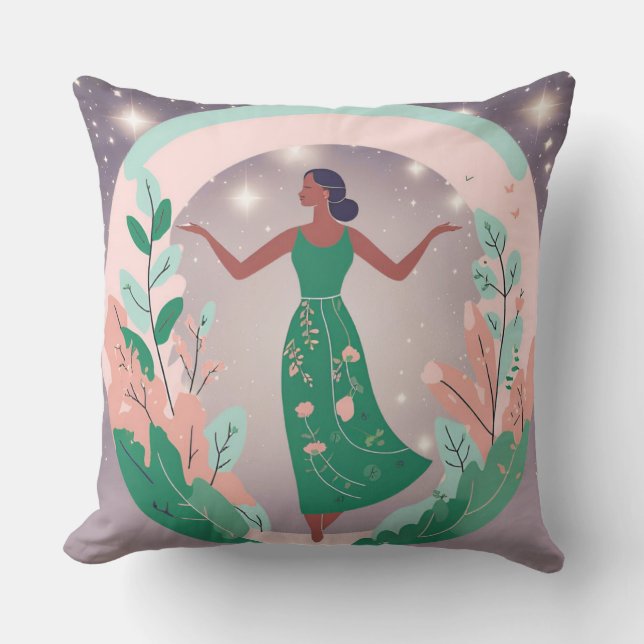 Dreamy Garden Square Pillow (Front)