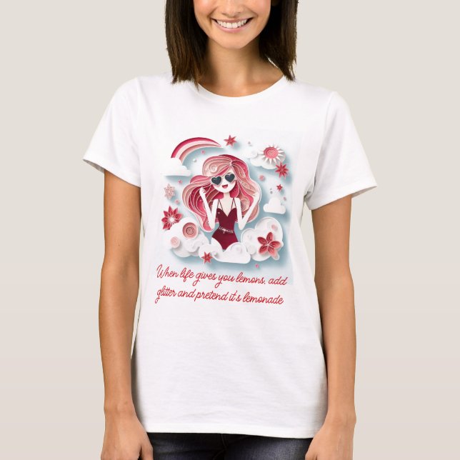 Dreamy Girl in Love with Life T-Shirt (Front)