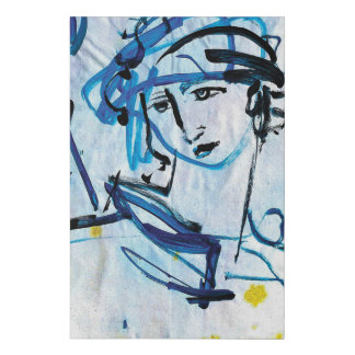 Dreamy girl juggling air ropes. Acrylic Modern Art Faux Canvas Print