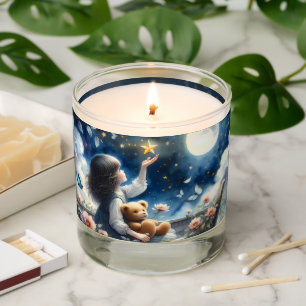 Dreamy Girl Rowing Boat Moonlit Fantasy Scene Scented Candle