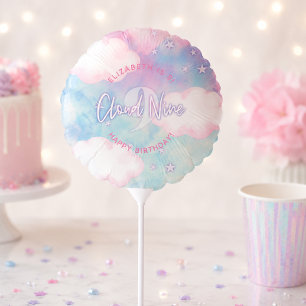 Dreamy Girly On Cloud Nine 9th Birthday  Balloon
