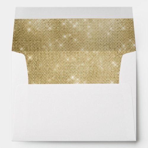 Dreamy Glitzy Champagne Gold Sparkle  Envelope