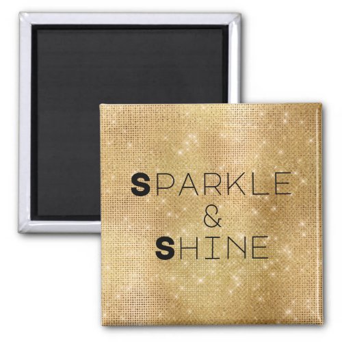 Dreamy Glitzy Glam Gold Sparkle Magnet