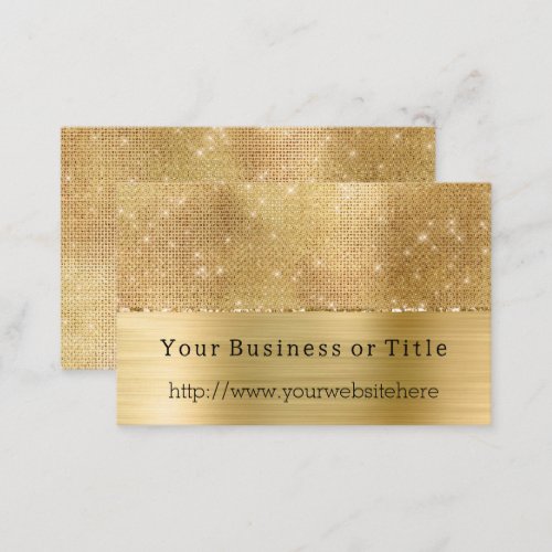 Dreamy Glitzy Gold Sparkle Business Card