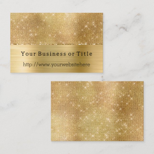 Dreamy Glitzy Gold Sparkle Business Card (Front/Back)