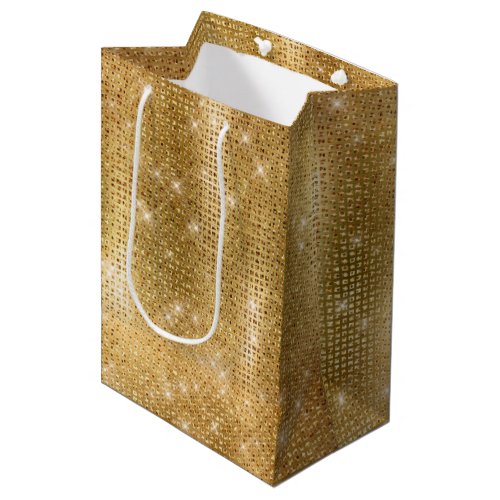 Dreamy Glitzy Gold Sparkle Medium Gift Bag