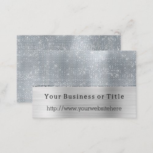 Dreamy Glitzy Silver Sparkle Business Card