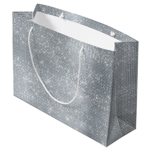 Dreamy Glitzy Silver Sparkle Large Gift Bag