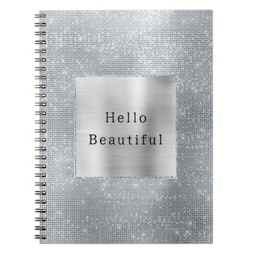 Dreamy Glitzy Silver Sparkle  Notebook