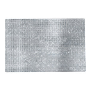 Dreamy Glitzy Silver Sparkle Placemat