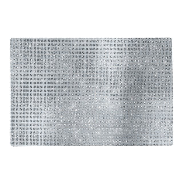 Dreamy Glitzy Silver Sparkle  Placemat (Front)