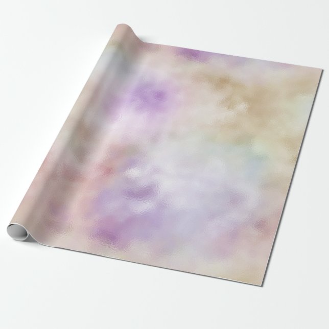 Dreamy Gold Purple Ombre  Wrapping Paper (Unrolled)