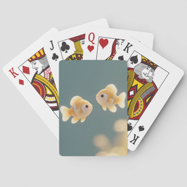 Dreamy Goldfish Duo Poker Cards (Back)