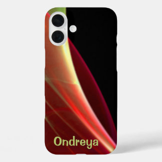 Dreamy Green and Red Artwork Sweep iPhone 16 Plus Case