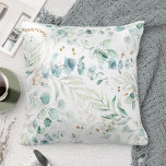 Dreamy Greenery Pattern Blue/green Id817 Throw Pillow at Zazzle