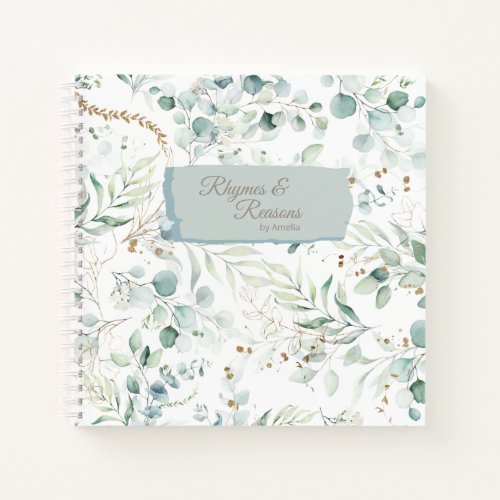 Dreamy Greenery Pattern GreenBlue ID817 Notebook