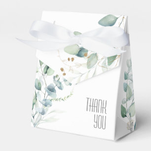 Dreamy Greenery Wedding Green/Blue ID817 Favor Boxes