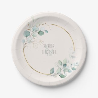Dreamy Greenery Wedding V1 Green/Blue ID817