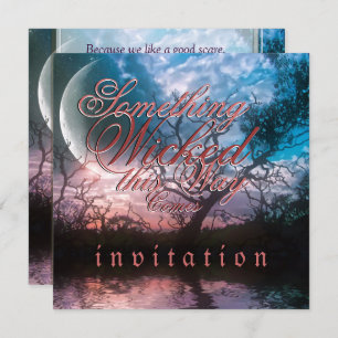 Dreamy Halloween Gothic Wedding Invitation