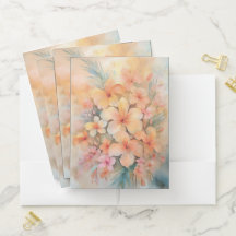 Dreamy Hawaiian Hibiscus Pocket Folders