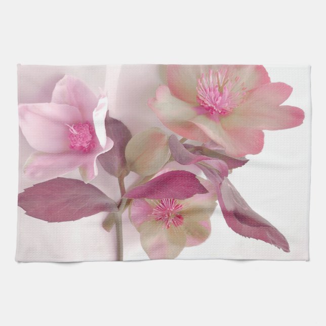 Dreamy Hellebores Paper Placemat Kitchen Towel (Horizontal)