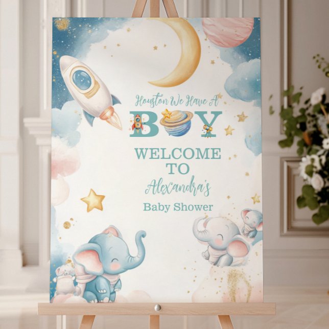 Dreamy Houston We Have A Boy Outer Space  Foam Board (Creator Uploaded)