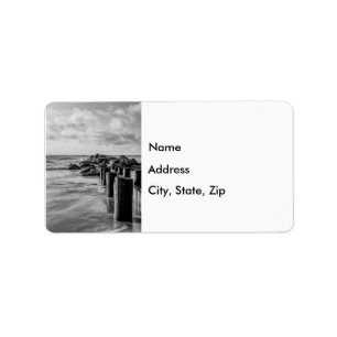 Dreamy Jettie Grayscale Address Label