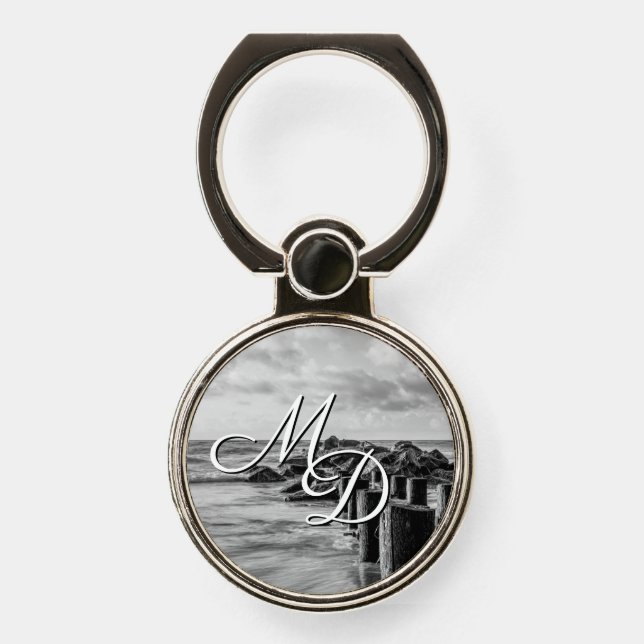 Dreamy Jettie Grayscale Phone Grip (Front)
