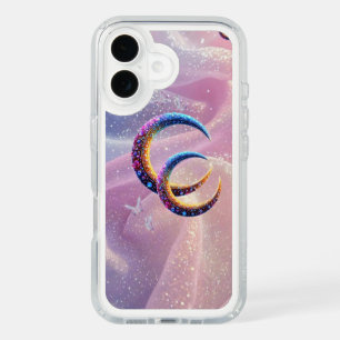 Dreamy Jeweled Moon Fantasy Art iPhone 16 Case