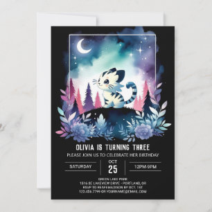Dreamy Jungle Tiger Birthday Invitation