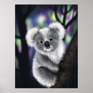 Dreamy Koala in an Enchanted Forest  Poster